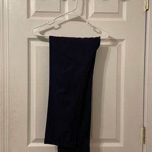 Navy Blue Striped Trousers